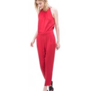 Red Zara Keyhole Jumpsuit